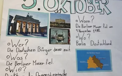 SchülerInnenarbeiten vom 3. Oktober – Trabajos de alumnos/as para el 3 de octubre